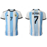 Maglie da calcio Argentina Rodrigo de Paul #7 Prima Maglia Mondiali 2022 Manica Corta